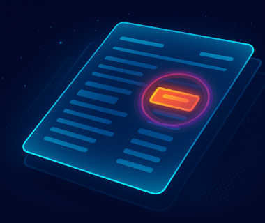 Illustration eines digitalen Dokuments mit hervorgehobenem Antragsfeld