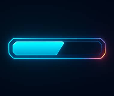 Leuchtender Fortschrittsbalken als Symbol für Gamification im Lernen